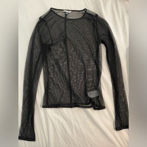 Black mesh American eagle top